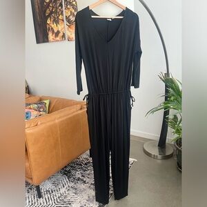 Gap Soft Black Long Sleeve Jumpsuit *tall / long